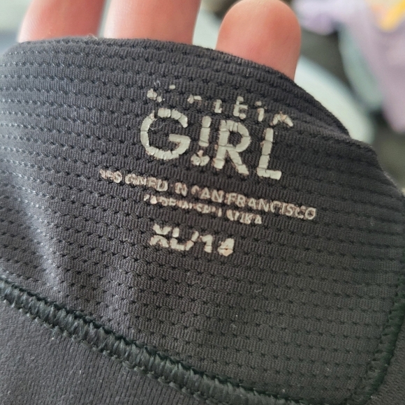 Athleta Girl XL 14 Black Strappy Back Sports Bra Athletic Activewear Athleisure - Picture 2 of 3